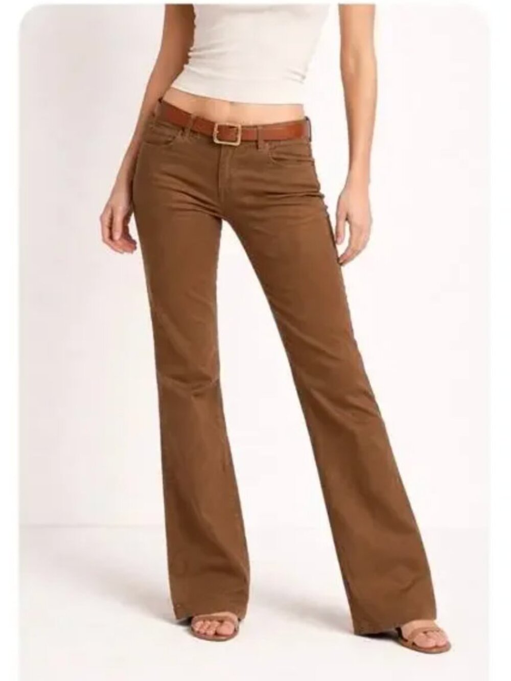 Ralph Lauren Women Blue Label Low-Rise Straight Leg Brown Trouser Pants sz 2 NWT